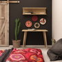 Hanah Home Mesa de estudio Fluse en color roble con estante de pared